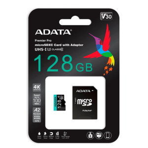 ADATA Premier Pro microSDXC 128GB, UHS-I U3 V30S A2