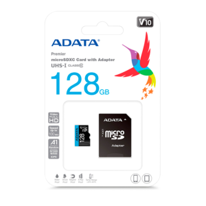 ADATA Premier microSDXC 128GB with SD Adapter, Class 10 A1