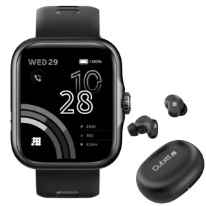 Cubitt Viva Pro Watch + Power Buds Combo, Black