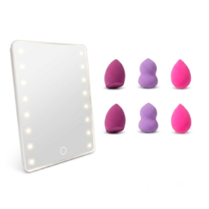 Danielle Creations LED Mirror & Makeup Accessory Set, 7 Pieces