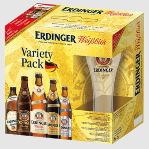 Erdinger Variety Pack, 5 Bottles + Glass