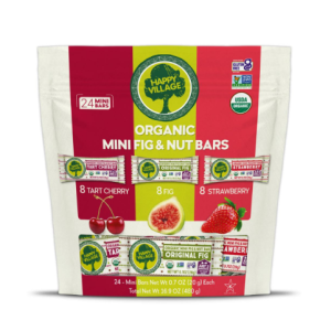 Happy Village Organic Mini Fig & Nut Bars, 24 units / 20g