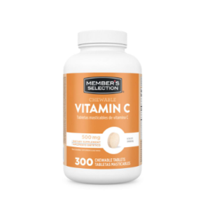 Member's Selection Chewable Vitamin C Tablets, 300 count