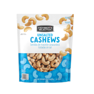 Member's Selection Roasted Unsalted Cashews 907g / 32oz