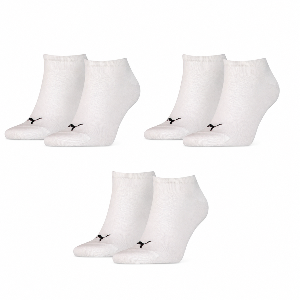 Puma Sneaker Plain Socks, 3-Pack, Unisex
