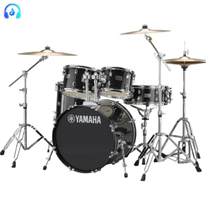 Yamaha Rydeen 5-Piece Drum Kit with Hardware, Cymbals and Throne - Black Glitter